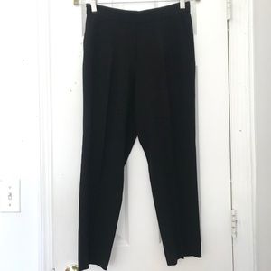 Black silk trousers